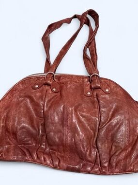 Paolo Masi Rust Brown Shoulder Bag - Soft Genuine Leather Satchel